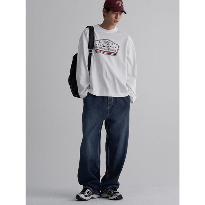 에잇세컨즈 웨스턴 그래픽 긴소매 티셔츠 화이트 265941CY11