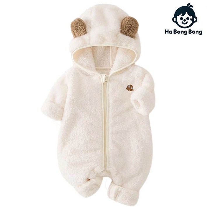 하방방 신생아 아기 곰돌이 외출복 바디슈트 우주복 출산준비물