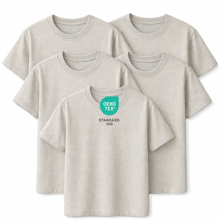 와우코지 5장 면티 30수 무지 라운드 오코텍스 빅사이즈 반팔 티셔츠 남녀공용