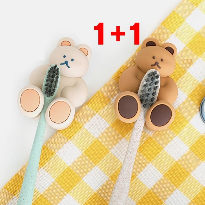11 실리콘 캐릭터 칫솔 걸이 거치대 베어 커플 꽂이 11 실리콘 캐릭터 칫솔 걸이 거치대 베어 커플 꽂이