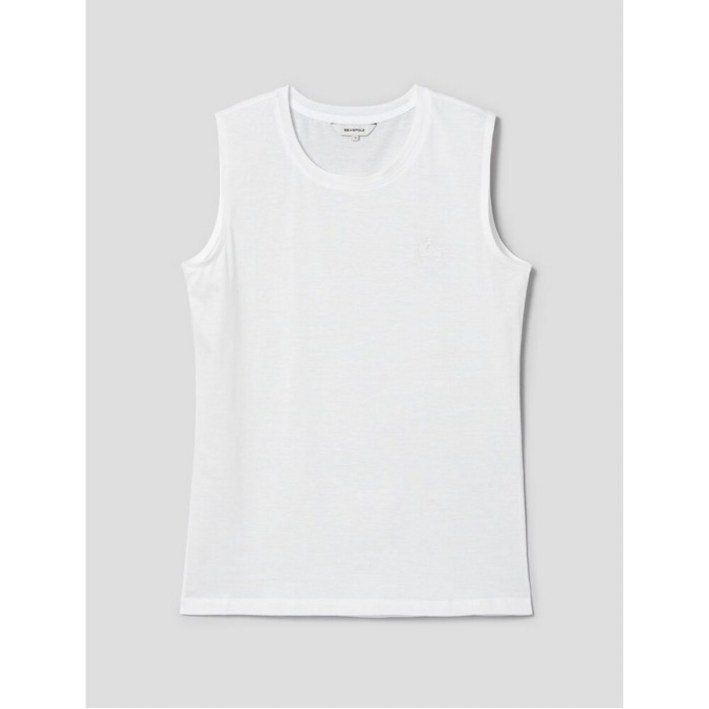 빈폴레이디스 싱글 슬리브리스 티셔츠 화이트 BF3442C041