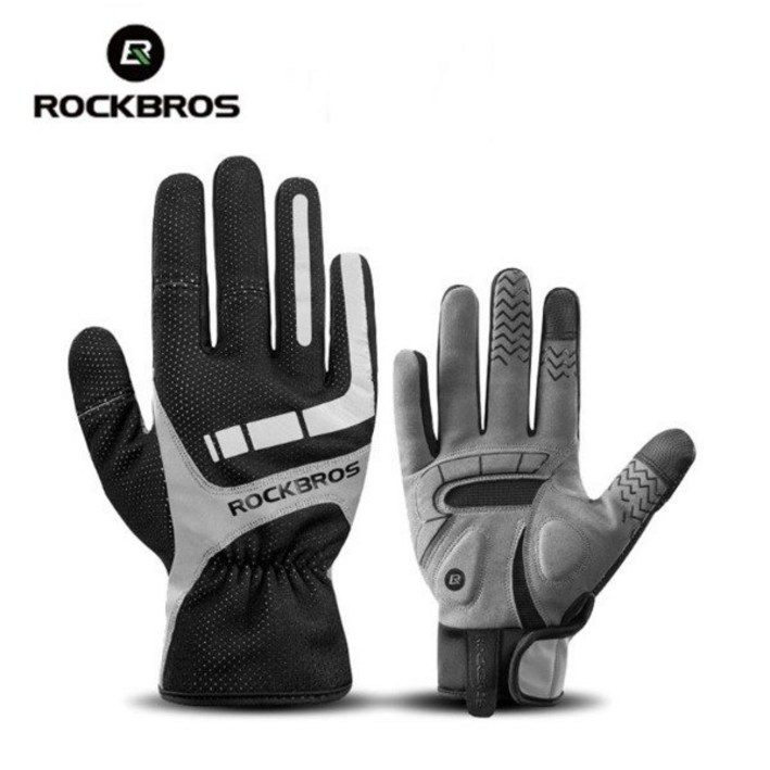 락브로스 자전거 오토바이 바이크 겨울 방한 기모 반사 패드 장갑