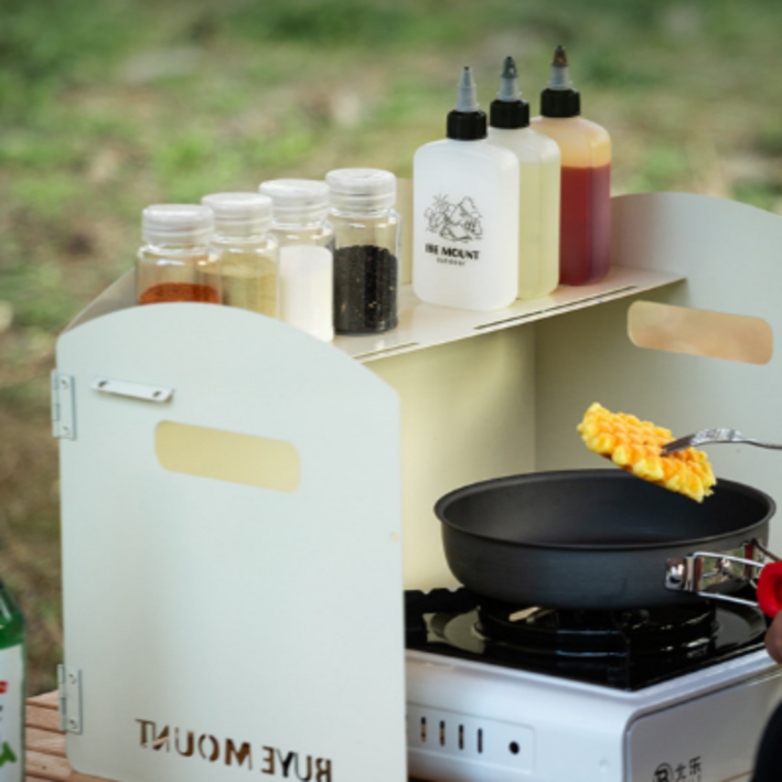 블라썸 캠핑 등산 가스 버너 바람막이 윈드가드(보관주머니포함), 화이트, 1개