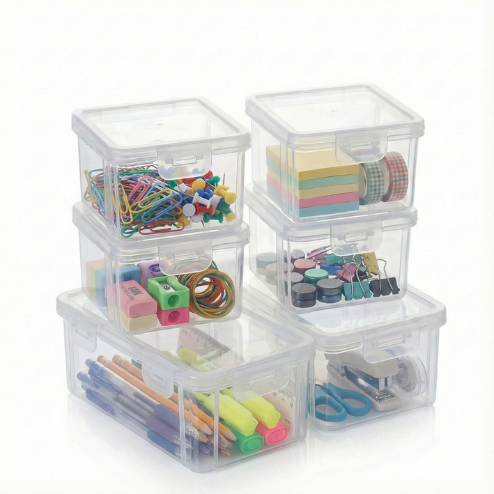 라온 책상정리 분류수납 적층가능 미니 수납함 케이스 2종