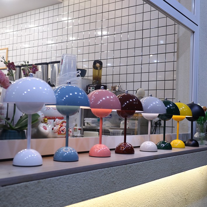 루카스 플라워팟 무선 감성 인테리어 버섯조명, 1개, 블랙