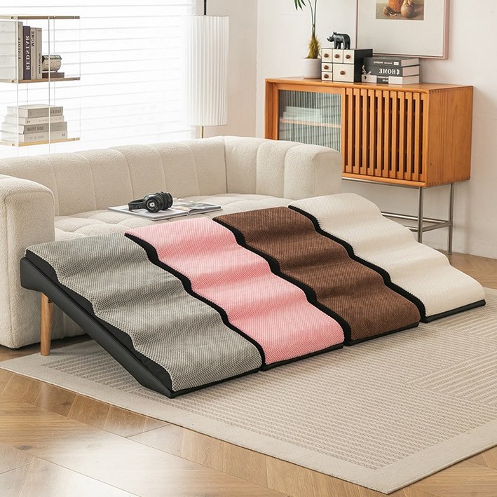 아고망스 반려동물 논슬립 슬개골보호 강아지 스텝, 1개, 그레이