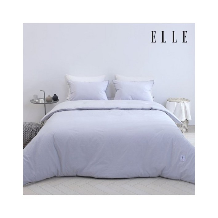 [브랜드정품] 엘르 [갤러리아] 로프트 80수 광폭 고밀도면 간절기 차렵이불Q (L/G) 호텔식 침구