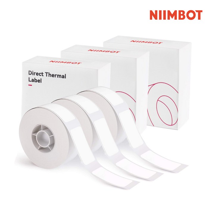 시노링크 프리픽 라벨지 세트 NIIMBOT D11 D110 D101 H1S 님봇 라벨프린터 전용, A03. 화이트12x40 3롤세트, 3개