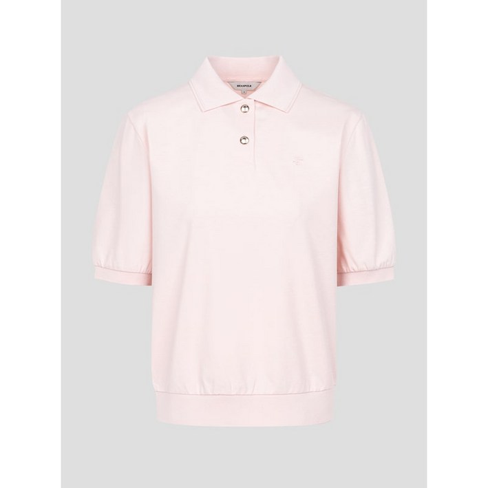 정품 빈폴 레이디스 여성 반팔 티셔츠 세미 오버핏 반소매 T칼라 반팔티