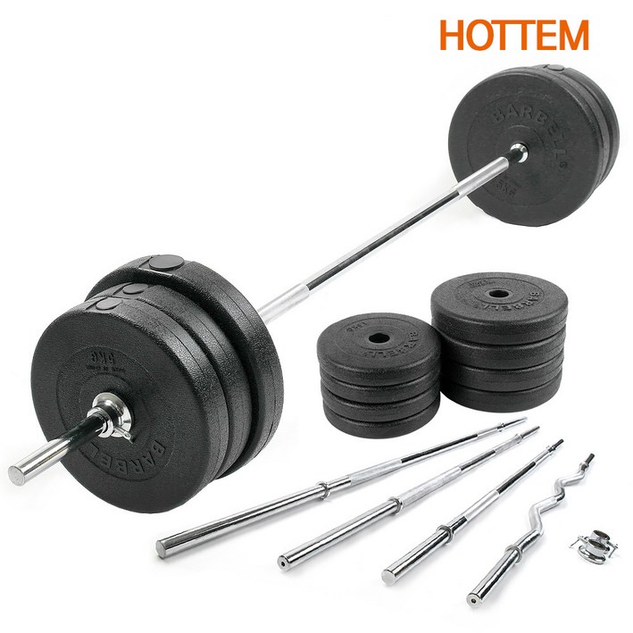 핫템 역기세트 14kg, 16kg, 20kg, 25kg, 30kg, 40kg 바벨 원판  역기봉 컬바, 이지바, 소봉, 중봉, 대봉 바벨 세트