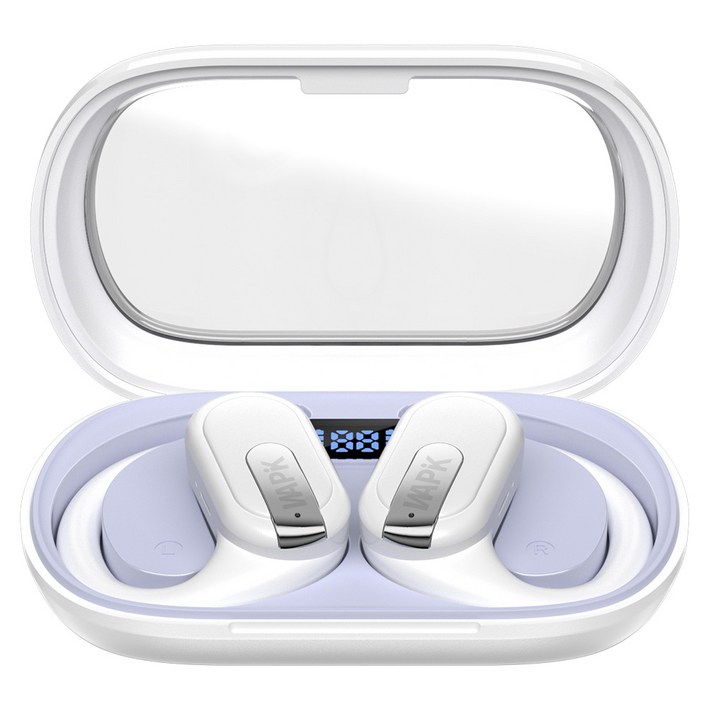 와피크 디스플레이 OWS 5.4 오픈형 귀걸이 고음질 무선 블루투스 이어폰 RS5, 화이트