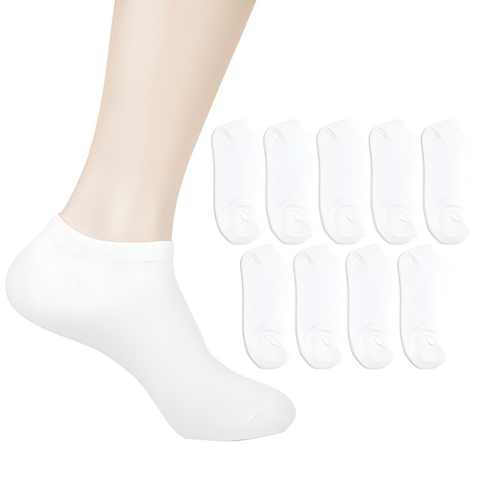 더베이직 남성용 프리미엄 스니커즈 발목 양말 10켤레