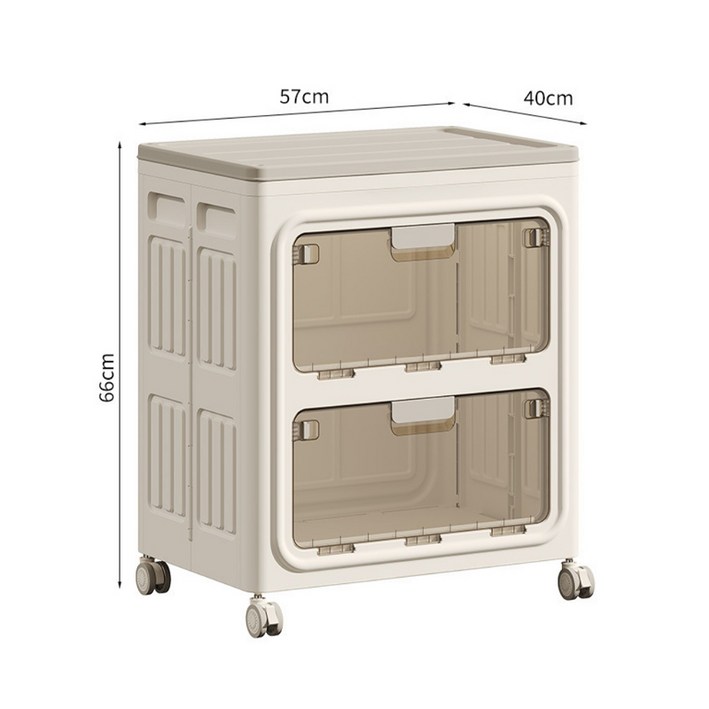 [스마트박스] 폴딩박스 140L 접이식 대용량 리빙박스 투명/불투명 리드형/양문형 선택 가능 바퀴형 이동식 캠핑 이사 옷장 정리