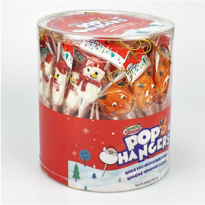 코스트코 크리스마스 파티 막대사탕 팝 행어스 캔디 840g (12g x 70개)