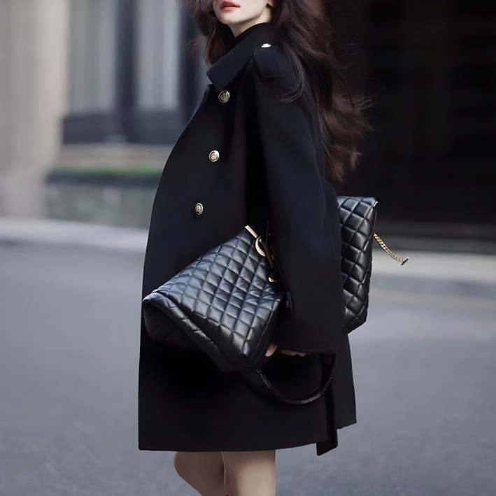 대박난박양 트렌치 모직 하프코트