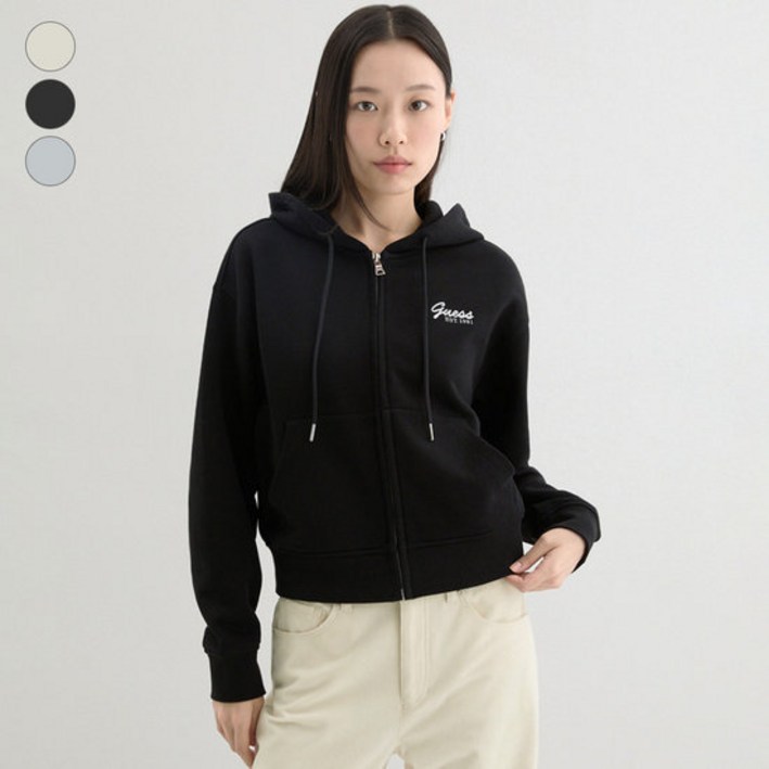 게스 25 여성 CP쭈리 크롭 후드집업 OP3KE400 2596848