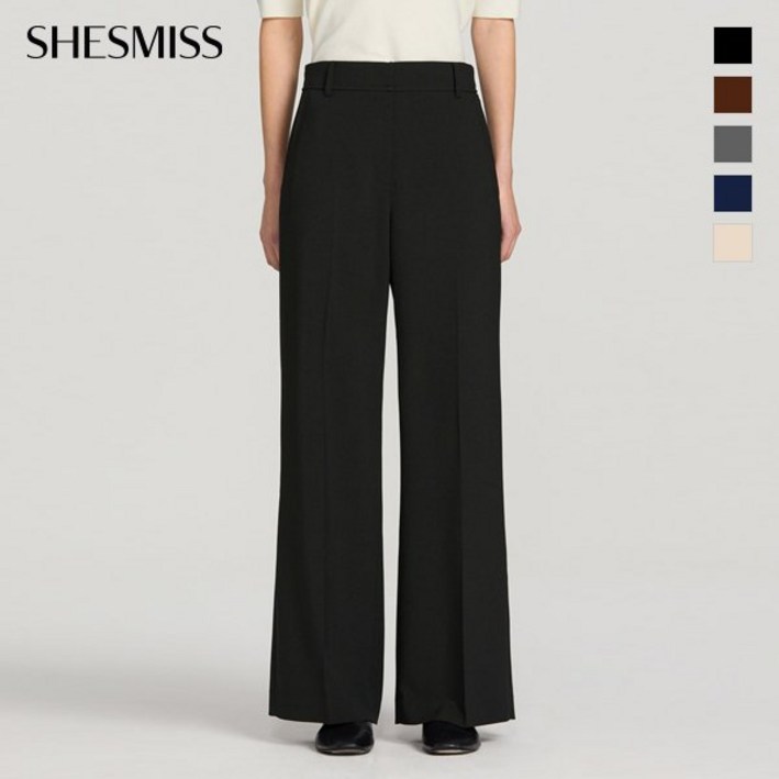 쉬즈미스 백 밴딩 세미 와이드 팬츠_SWWSLP12090 2042733