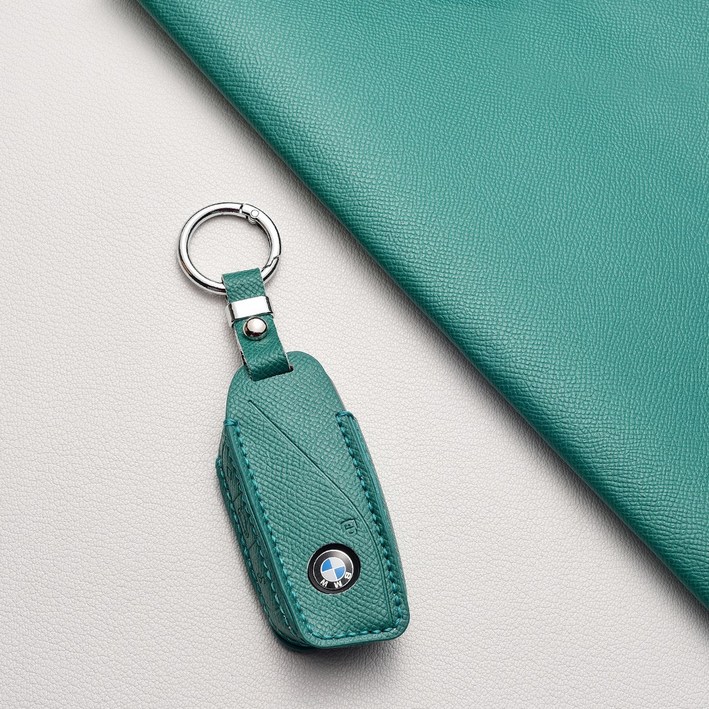 BMW 차키케이스 고급 천연소가죽  전차종 호환 1,2,3,4,5,6,7,8,M,X시리즈, BMW G 타입, 그린