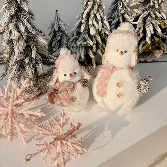 [왓위셀] 털모자 눈사람 겨울 크리스마스 인테리어 장식 소품