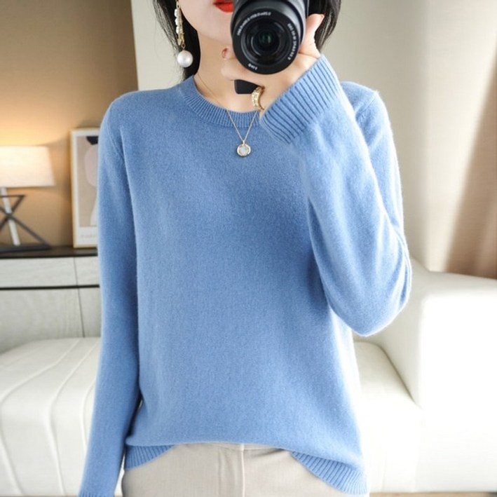 스웨터 특대 39s o-neck 긴 소매 sweetshirts 특대 풀오버 슬림 니트