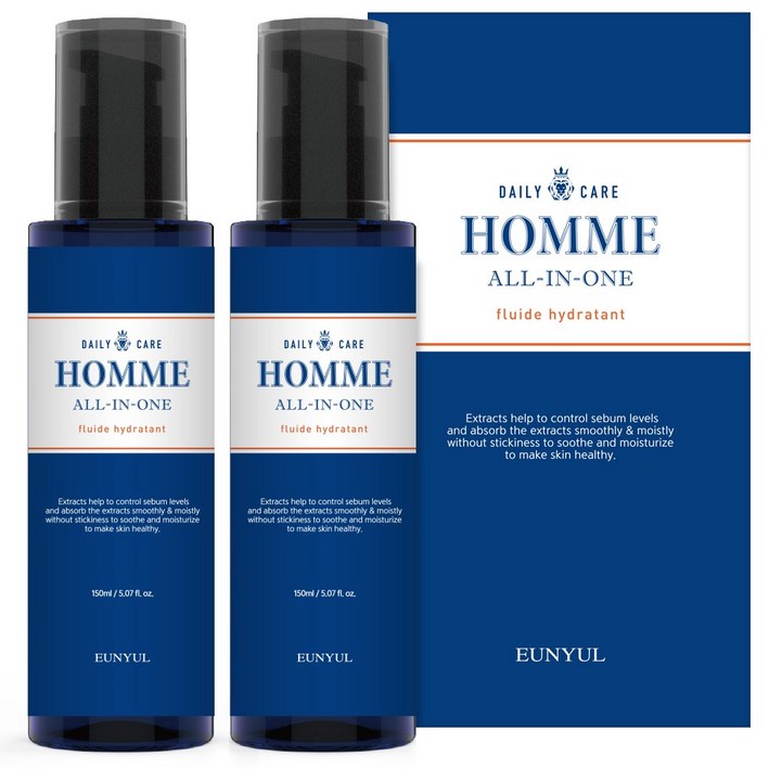 은율 데일리 케어 옴므 올인원 남성 스킨화장품 150ml 2개입, 300ml, 4개