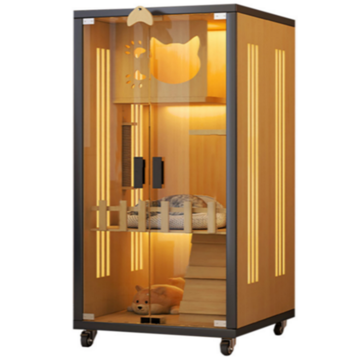 미우네스트 캣 타워 호텔 빌라 고양이 가구 스크래쳐 폴 휠 주택 침대 인테리어 DIY, 1세트, 라이트블랙