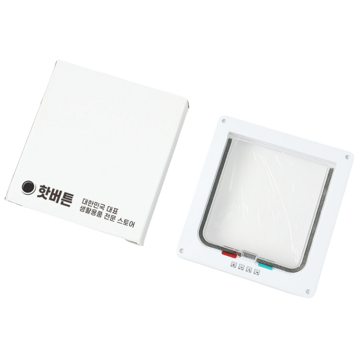 핫버튼 중소형견 펫도어, 1개, 화이트