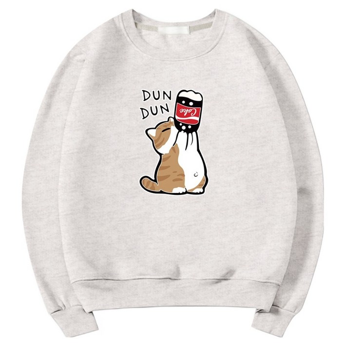 일루소 남녀공용 소프트 특양면 콜라냥이 맨투맨