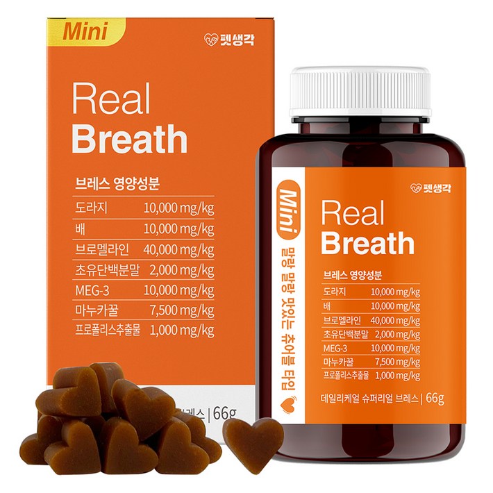 펫생각 강아지 리얼 영양제, 호흡기기관지, 66g, 1개