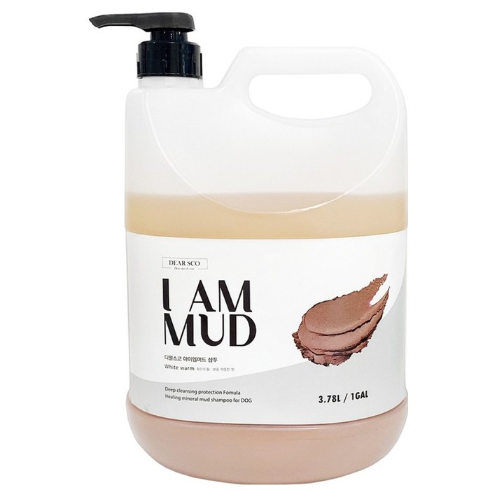 디얼스코 강아지 아이엠머드 샴푸 화이트웜향, 3.78L, 1개