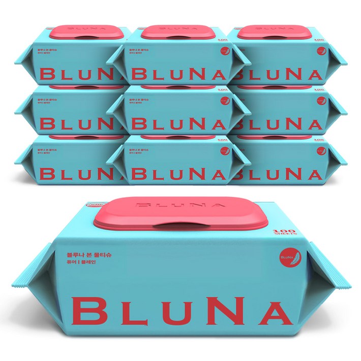 블루나 본 퓨어 저자극 물티슈 캡형