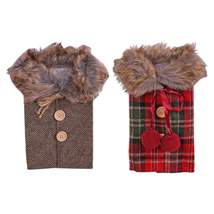 윰스 크리스마스 연말 파티 와인 커버 2종 세트