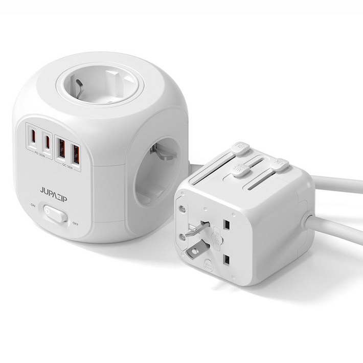 주파집 여행용 멀티탭 어댑터 AD500CP  하드 케이스, 1개