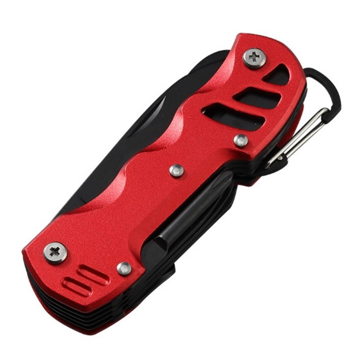 Dr.Tools 다용도 가정용 생활 공구 16 in 1 맥가이버칼 레드