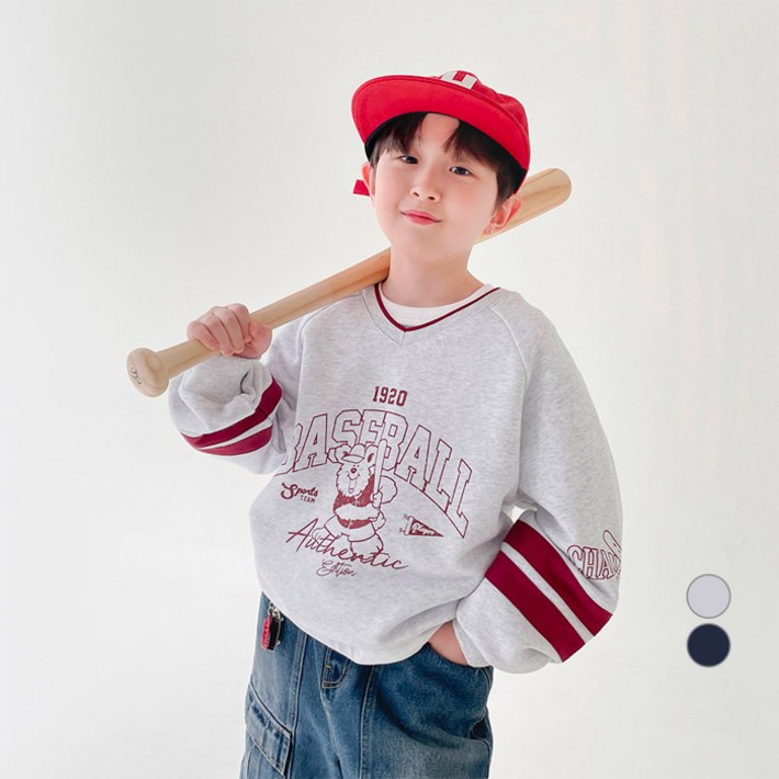 베리클로젯 아동용 BBB 브이넥 맨투맨