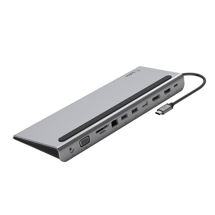 벨킨 connect USB C타입 11 in 1 멀티 포트 허브 독  INC004bt