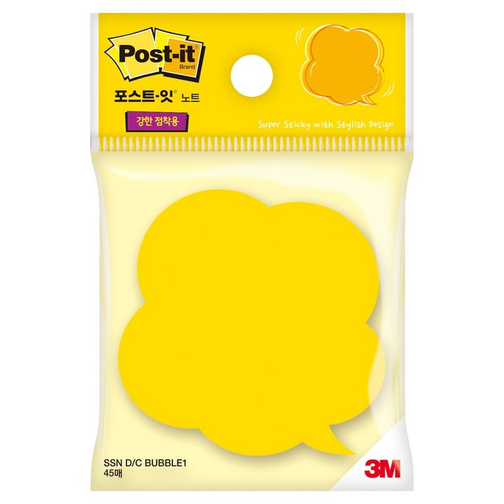 포스트잇 강한점착용 노트 SSN DC 말풍선 273M