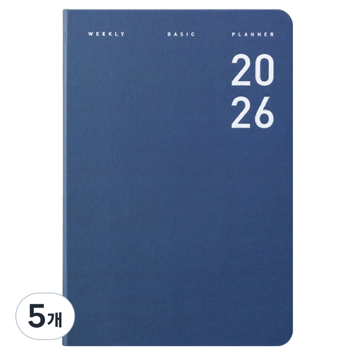 아르디움 2026 위클리 베이직 플래너, 네이비피오니, 5개