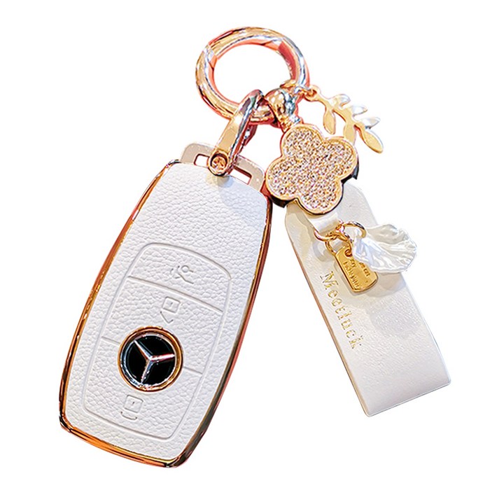 하마테 벤츠 스마트키 B타입 가죽TPU 하이브리드 키케이스  키홀더 세트