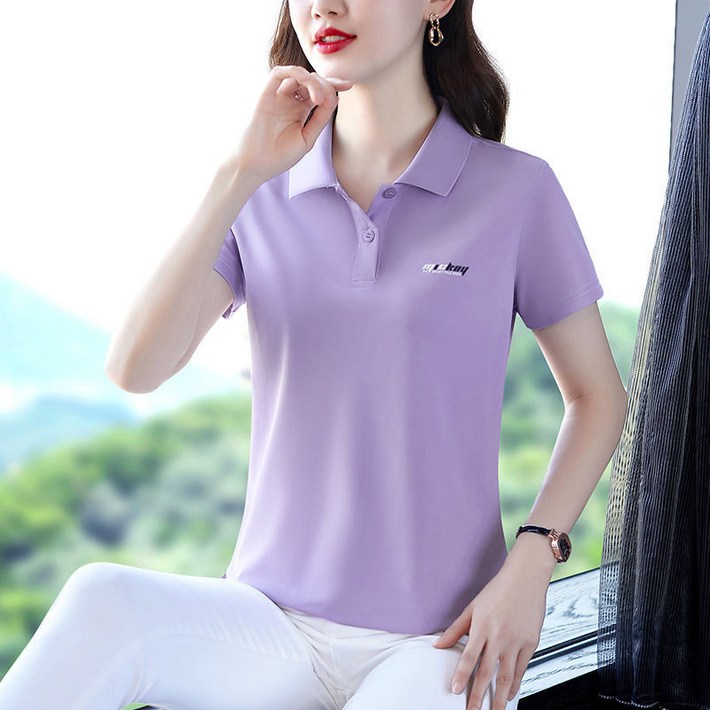 마더브띠 여성용 카라넥 반팔 무지 티셔츠 마더브띠 여성용 카라넥 반팔 무지 티셔츠