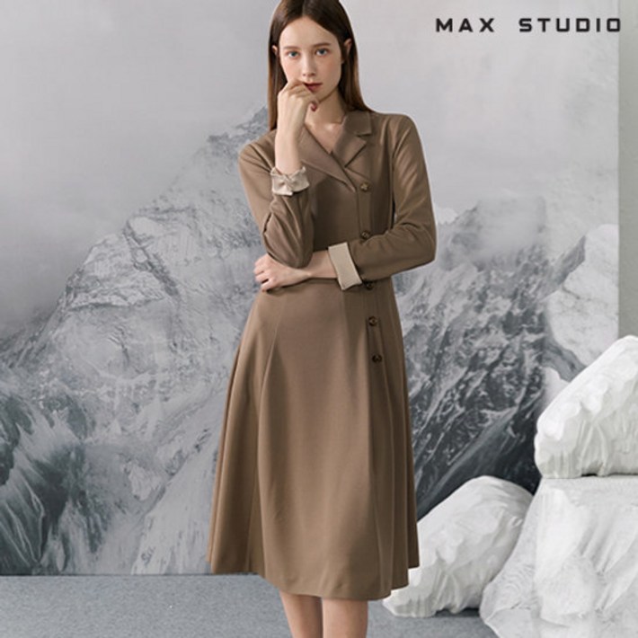 막스스튜디오 25FW 스트레치 랩 플리츠 원피스 벨트 런칭 가격 59,900원