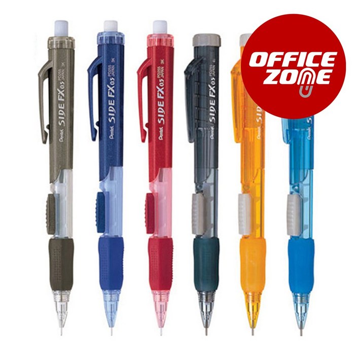 펜텔 사이드 FX샤프 0.5mm 낱개 PD255 사이드 노크식, 그라파이트, 0.5mm