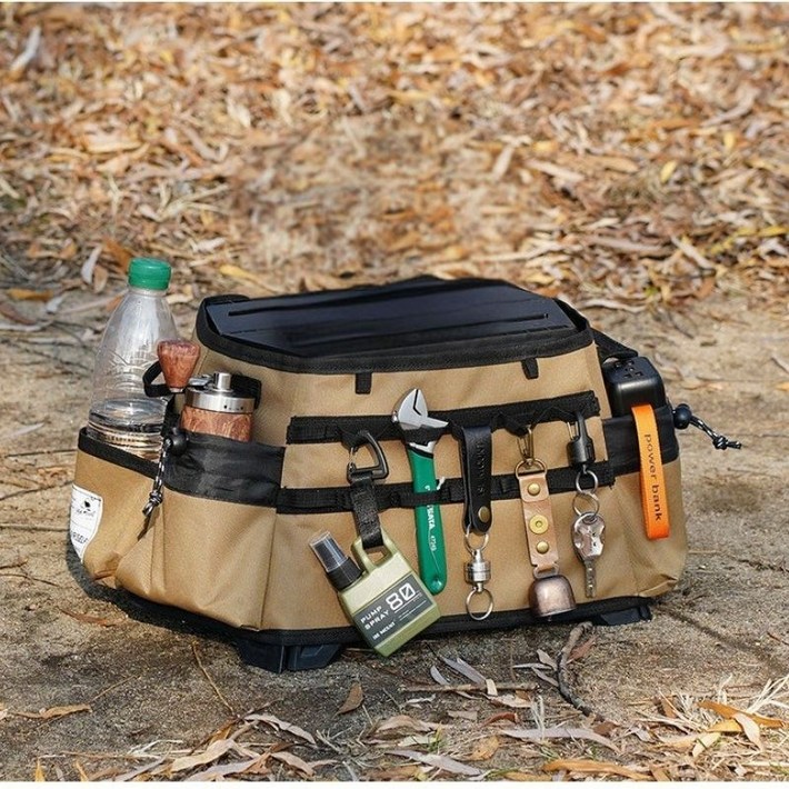 라뷔르  접이식 스툴 커버 캠핑 수납 포켓 정리백