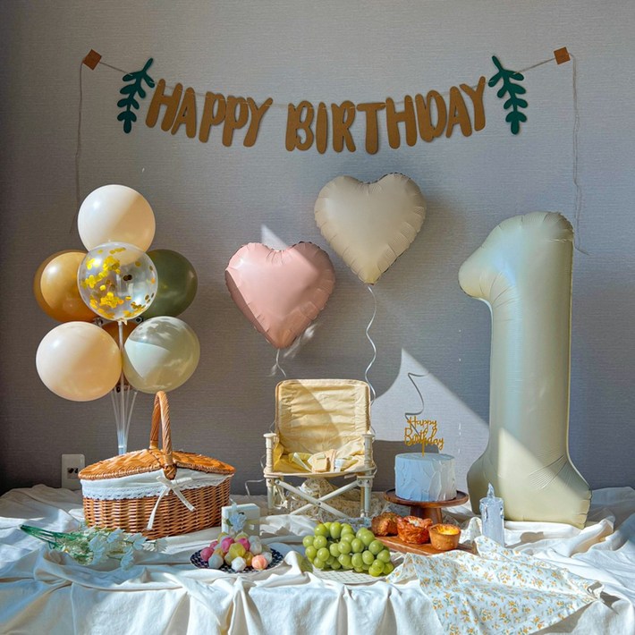 생일 풍선 파티 세트 셀프촬영 돌상 세돌 대형 숫자