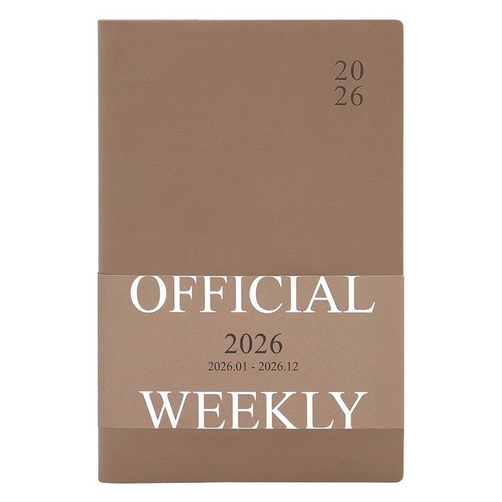2026 오피셜 열두달 B6 위클리 다이어리 날짜형 32절 주간 업무용, 모카무스