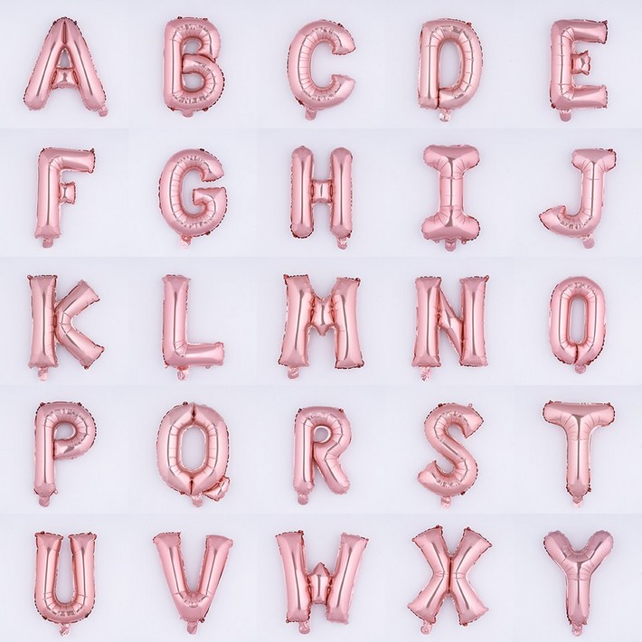 아트포유 알파벳풍선 이니셜 글자 이벤트 축하 은박 생일 파티 풍선 40cm