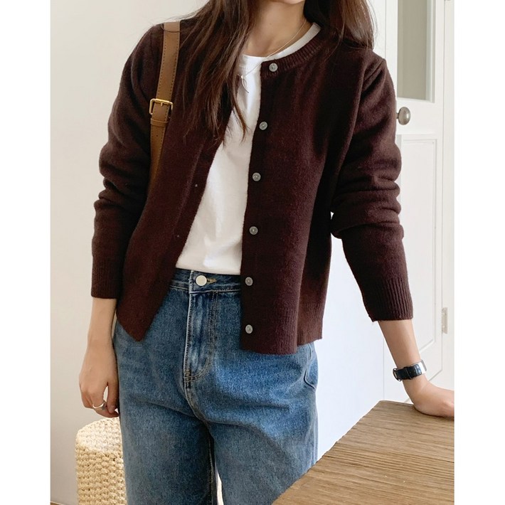 여성 가디건 간절기 하객룩 니트가디건 버튼가디건 라운드넥가디건 출근룩 데이트룩 베이직가디건