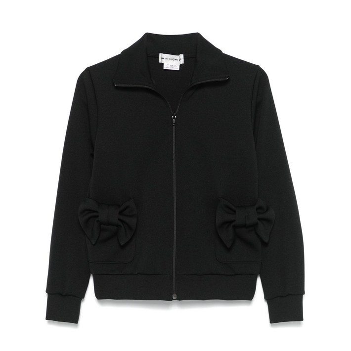 꼼데가르송걸 보우 디테일 집업 탑