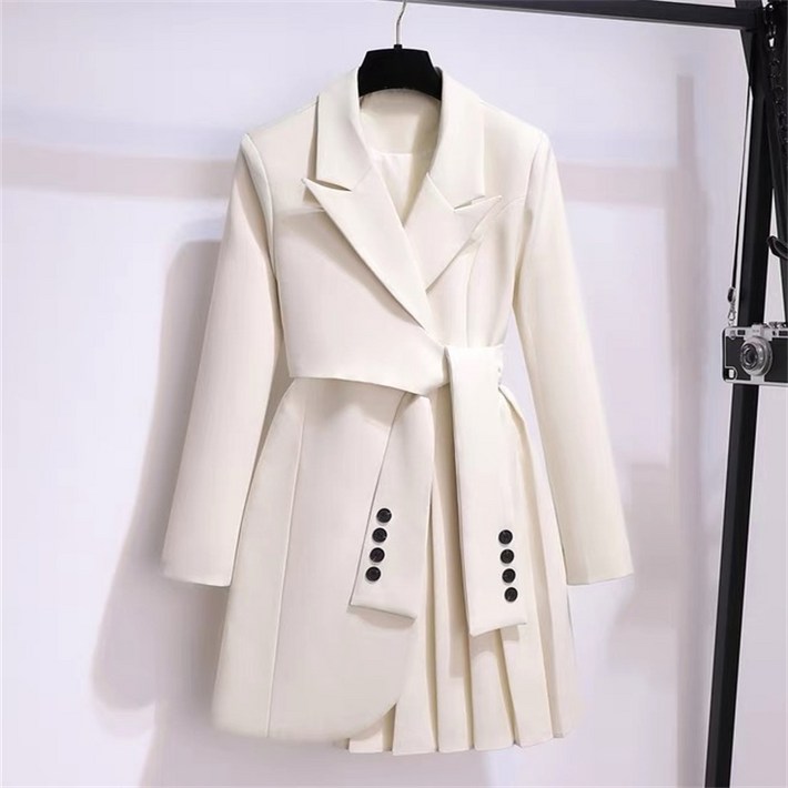 루스리더 여성 신상 스트랩 허리 조임 정장 트렌치코트 V93