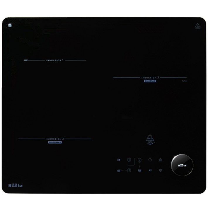 하츠 인덕션 3구 스마트휠 FULL EIC30N 블랙화이트 빌트인 전기레인지 쿡탑